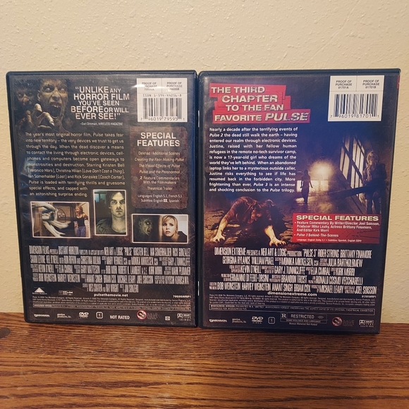 Lot Of 2 Pulse. Pulse 3 Dvds Pre-Owned Tested Working Great Condition - Picture 2 of 2